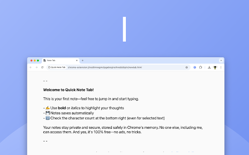 Quick Note Tab