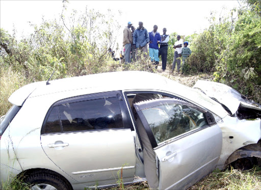 A car crash site