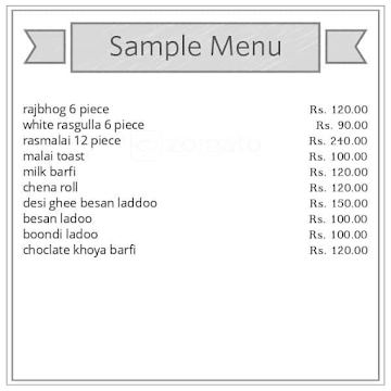 Shree Lalji Sweets menu 