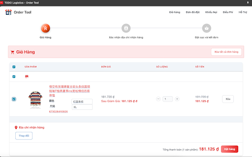TODO Logistics - Order Tool