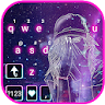 Space Girl Galaxy Keyboard Bac icon