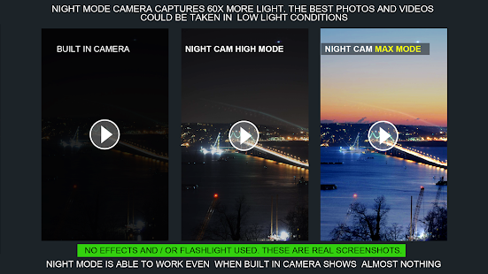 Night Photo and Video Shoot (Night Mode Camera) Screenshot