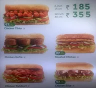 Subway menu 4