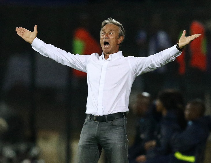 Muhsin Ertugral during a league match between Maritzburg United and Free State Stars at Harry Gwala Stadium.