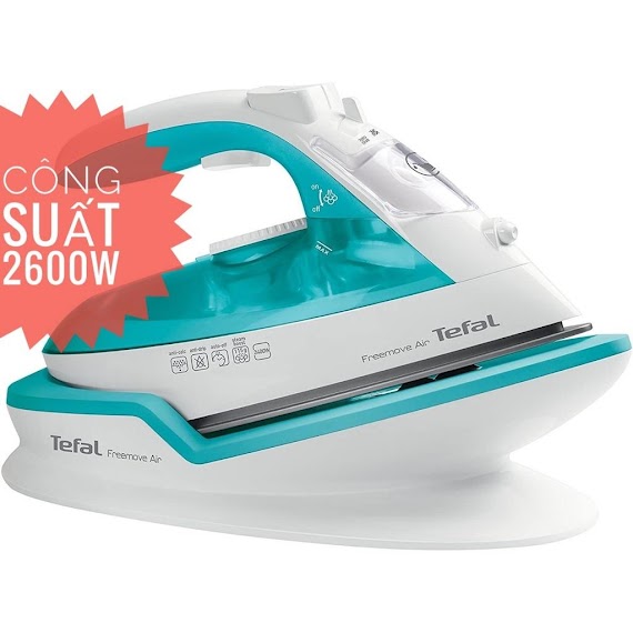 Bàn Là Hơi Nước Không Dây Tefal Fv6520, Công Suất 2600W, Bàn Ủi Làm Phẳng Nhanh, Bình Nước 250Ml, Nhập Đức, Bh 12 Tháng, Hàng Chính Hãng