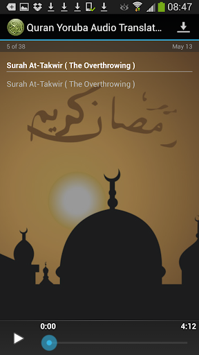 Screenshot Quran Yoruba Audio Translation