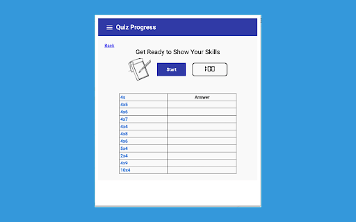 Multiplication Quizzes And Monitoring