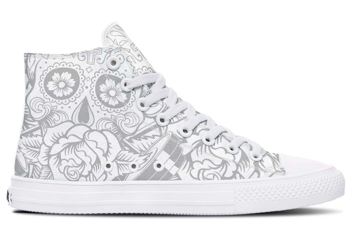 Title 2, Scarpe di tela alte stampate per coppie – Desig...