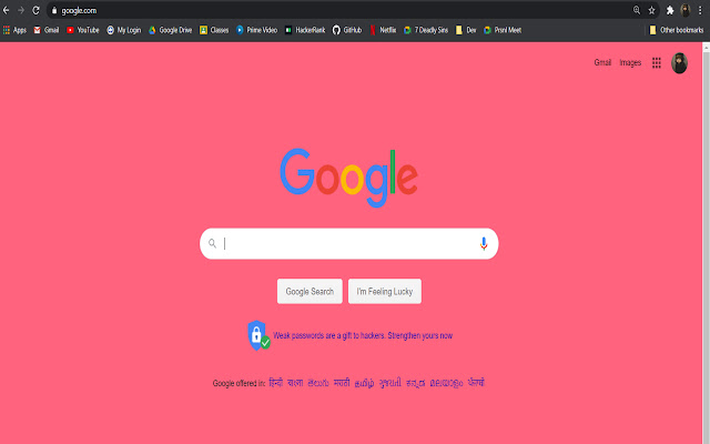 Colorful Google chrome extension