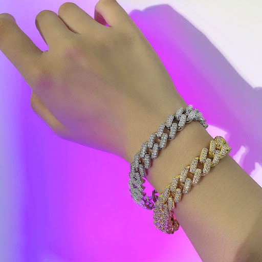 Title 1, Double Row Full Zirconium Hip Hop Cuban Link Ch...