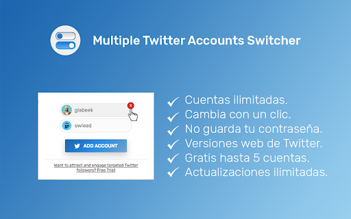 Múltiples cuentas de Twitter para Chrome