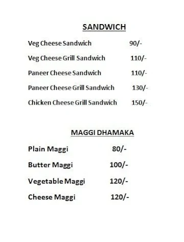 Kathi Egg Roll menu 