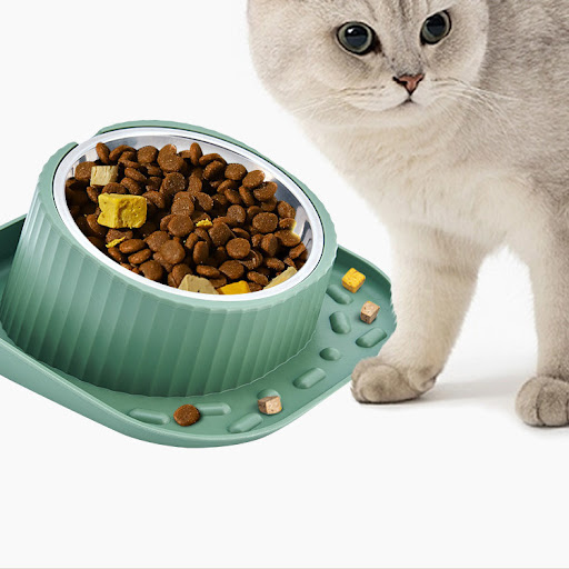 Title 6, Ceramic Pet Eating Bowl with Wide Mouth and Nec...