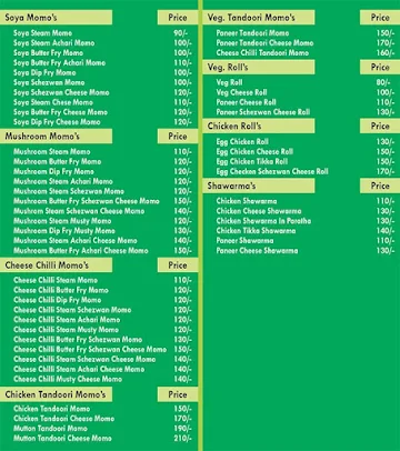 Darjeeling Momos & More menu 