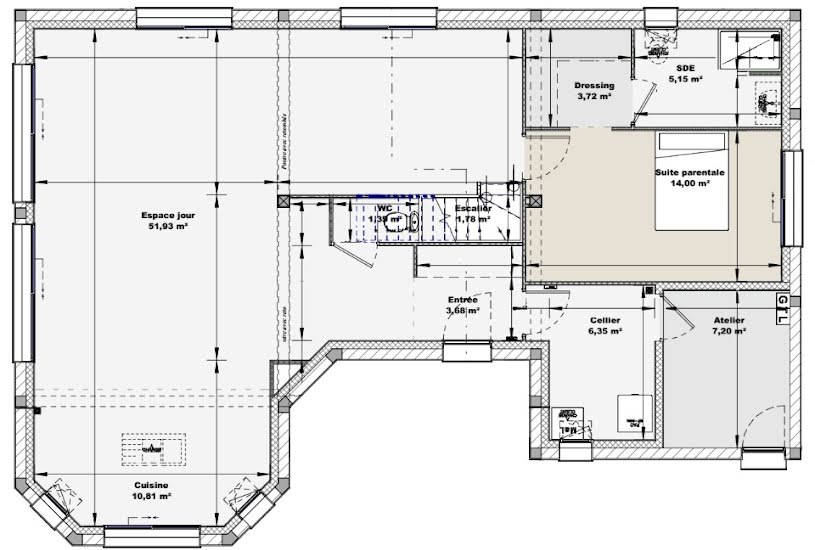  Vente Terrain + Maison - Terrain : 1 100m² - Maison : 154m² à Aubusson (61100) 