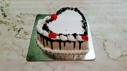 Black Forest Heart Cake Eggless