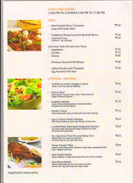 Qube Cafe Siesta Hitech Hotel menu 2