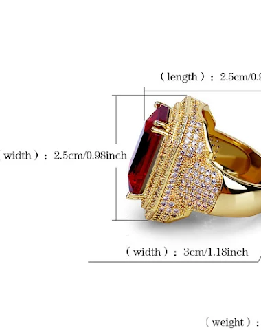 Bague rubis zircon micro-sertie pla - 2