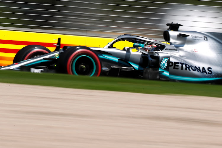 Mercedes' Lewis Hamilton posted the fastest time in the first practice session for Sunday's Australian Grand Prix.