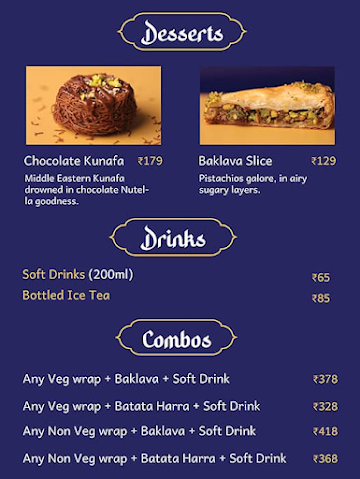 Tru Falafel menu 