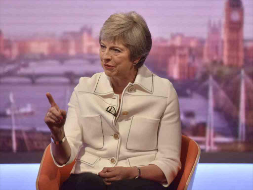 Britain's Prime Minister Theresa May appears on the BBC's Andrew Marr Show in London, Britain July 15, 2018. /REUTERS