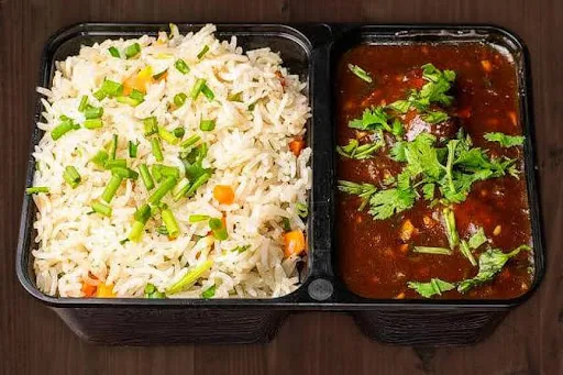 Chicken Manchurian [3 Pieces] With Veg Fried Rice