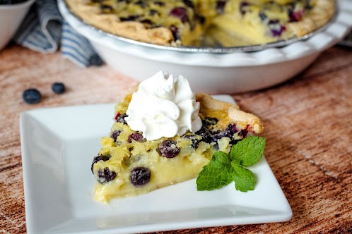 Pineapple Blueberry Chess Pie