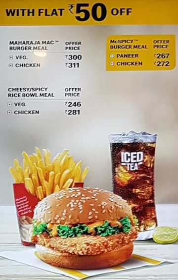 McDonald's menu 