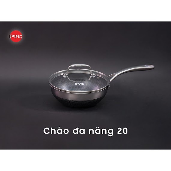 Chảo Chống Dính Bếp Từ Imat Hybrid Kết Hợp Giữa Lớp Phủ Điêu Khắc Chống Dính Daikin Và Inox 430 Chống Xước