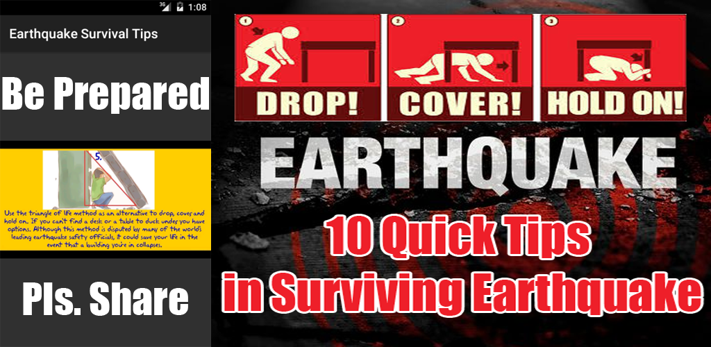 earthquake safety tips triangle of life