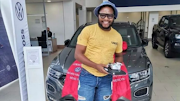 Senohe Matsoara with a new car in January 2022, a few months before Thabo Bester's escape.