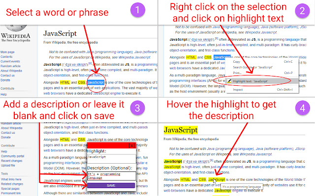 Web Highlighter chrome extension