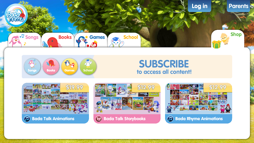 Badanamu: Learning Library Screen 1