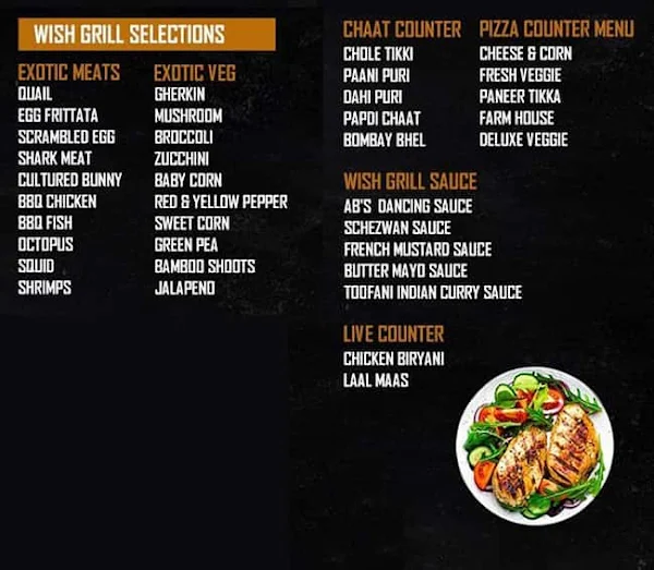 AB's - Absolute Barbecues menu 