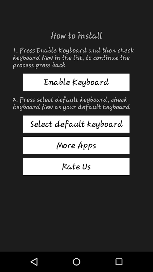  Nouveau clavier – Capture d'écran 