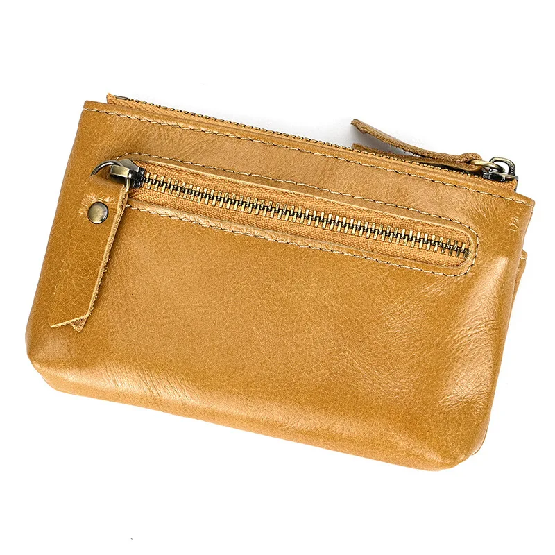Title 9, Monedero Retro de Cuero Crazy Horse con Llavero...