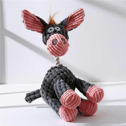 Title 3, Corn Plush Dog Toy, Donkey Vocalizing Molar Too...