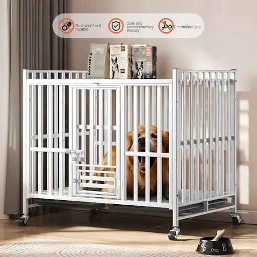 Modern Metal Dog House for Balcony Dog Cage One-piece Extra Large Space Simple Creative Household House for Dogs and Cat