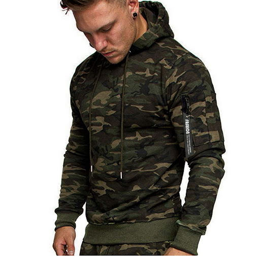 Title 19, Camouflage Mens Casual Long Sleeve Sweater
