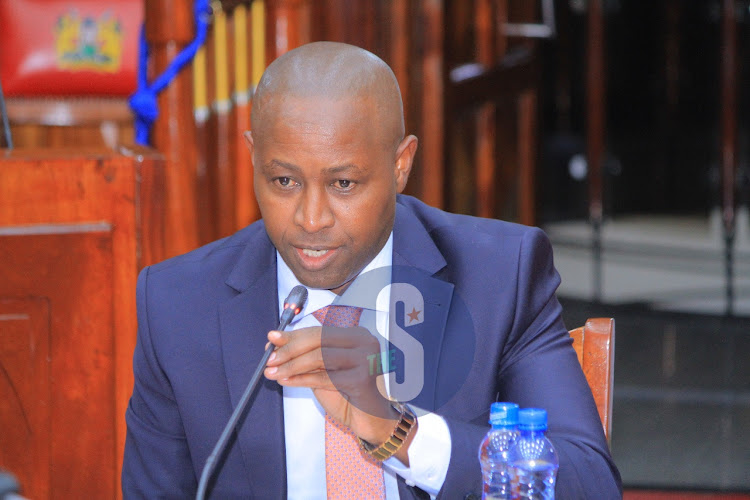 State Department for Cooperatives nominee Patrick Kiburi Kilemi when he appeared before Trade committee for Vetting on November 15,2022.