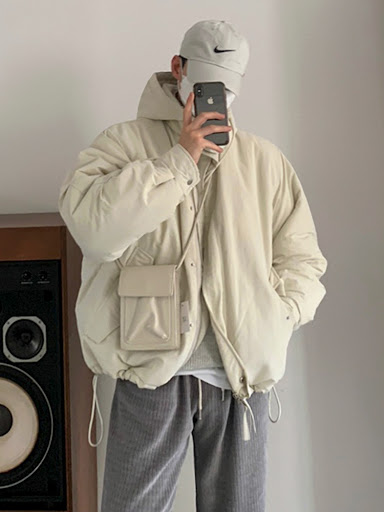 Title 4, Mens Hoodie Padded Coat Korean-style Trendy Lo...