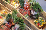 Fruit and vegetable hampers which Made with Rural supplies to the public.