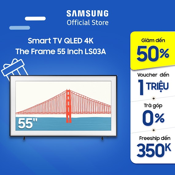 [Mã Elbau4 Giảm 4% Đơn 500K] Smart Tivi The Frame Qled Samsung 4K 55 Inch Qa55Ls03Aakxxv - Miễn Phí Lắp Đặt