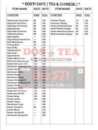 Dosti Tea And Dosti Chinese Cafe menu 6