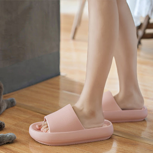 Title 4, Non-slip platform sandals and slippers offer se...