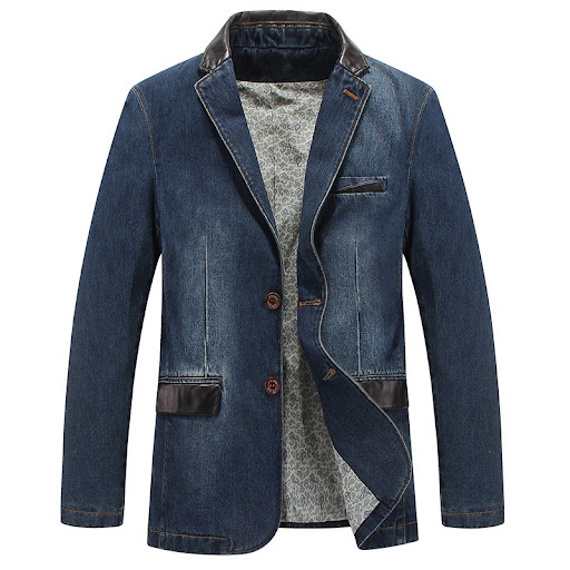 Title 6, Trendy Mens Small Casual Denim Suit Singles We...