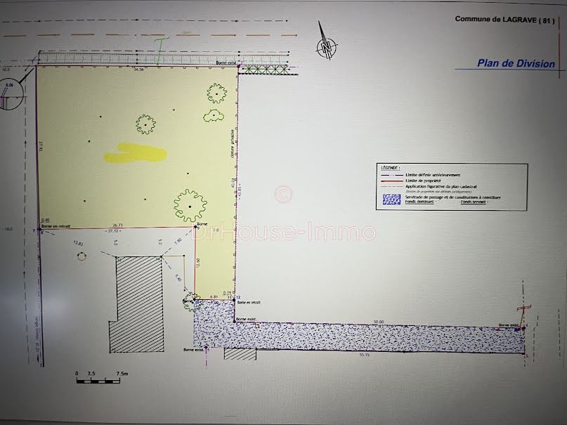 Vente terrain  1035 m² à Lagrave (81150), 59 000 €