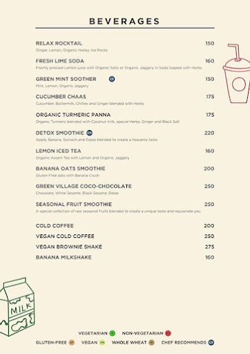 Green Village Cafe menu 