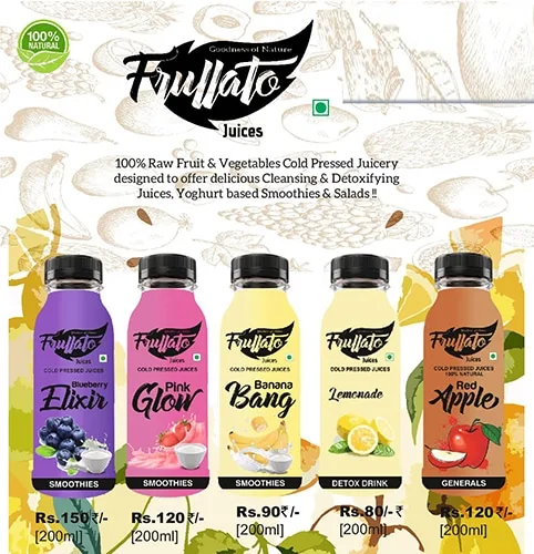 Frullato Juices menu 