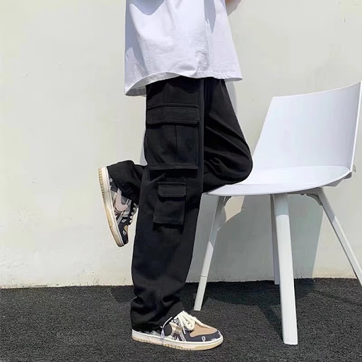 Title 3, Mens Casual Fashion Solid Color Multi-pocket W...